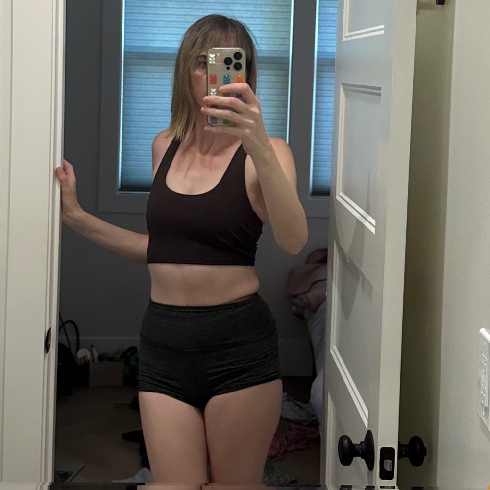 Gap crop halter top